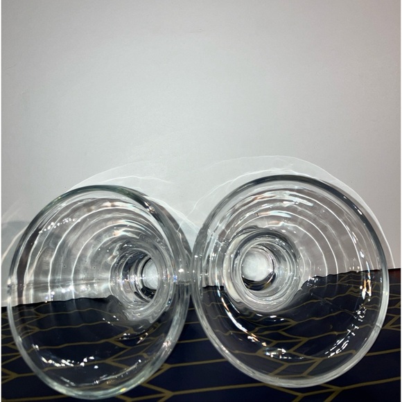 MCM Heavy Mushroom Shaped Cocktail Margarita Set Of 2 Vintage Mid Mod Glasses - Picture 7 of 14